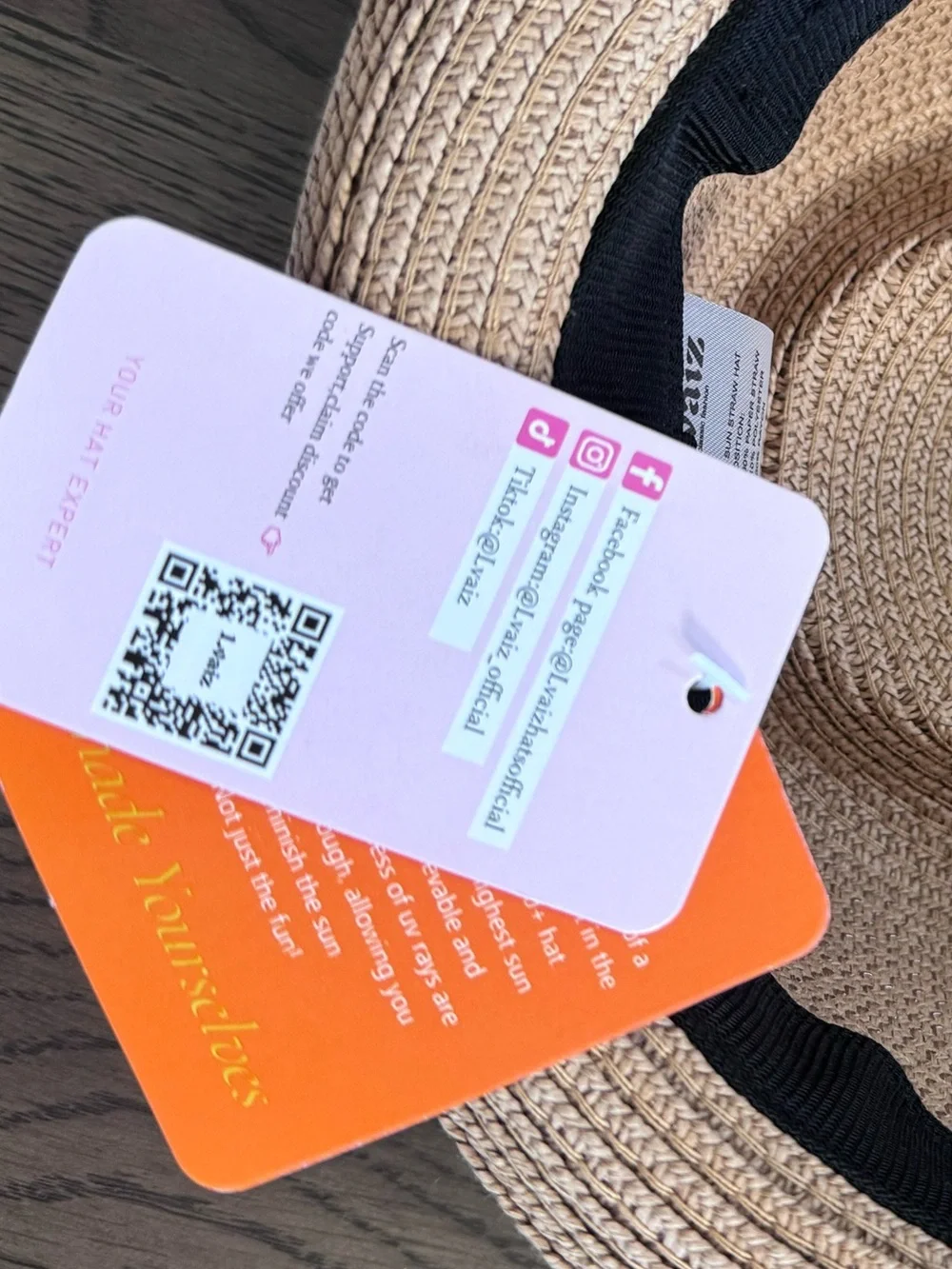 NWT Natural Straw Hat - UV Protection - Beach Hat